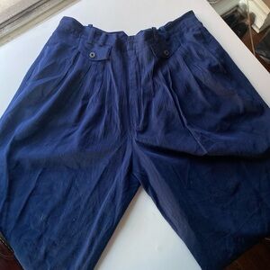 Blue high-waisted vintage trousers